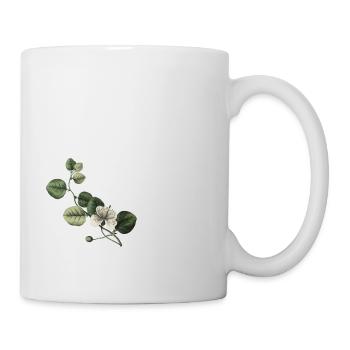 Numéro 83 floral vert - 83e anniversaire floral - Mug blanc - blanc - Droite