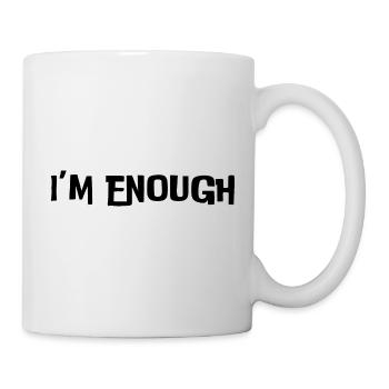 I'm enough (black text) - Mug - white - Right