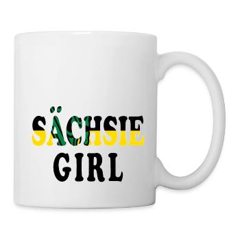 Sächsie Girl - Lustiger Denglish-Spruch - Tasse - Weiß - Rechts