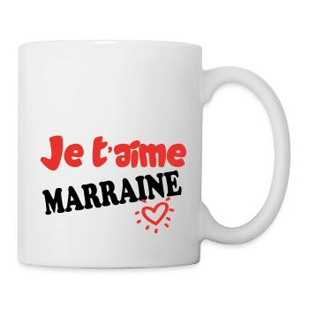 Je t'aime MARRAINE - Mug blanc - blanc - Droite
