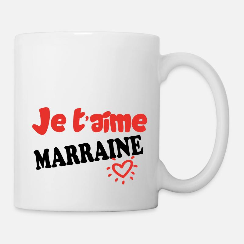 Je t'aime MARRAINE - Mug blanc - blanc