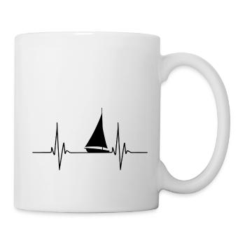 Segelboot Heartbeat Segelboot - Tasse - Weiß - Rechts