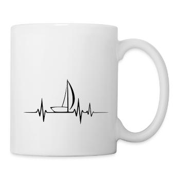Segelboot Heartbeat Segelboot - Tasse - Weiß - Rechts