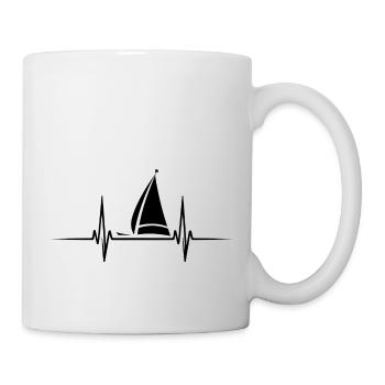 Segelboot Heartbeat Segelboot - Tasse - Weiß - Rechts
