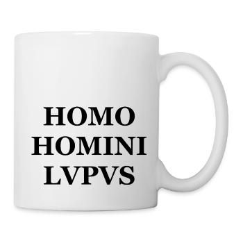 Homo Homini Lupus - Tasse - Weiß - Rechts