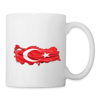 Turquie Türkiye Drapeau en Türkiye Carte - Mug blanc - blanc - Droite