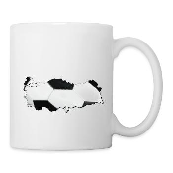 Turkey Türkiye Map Framed Real Football - Mug - white - Right
