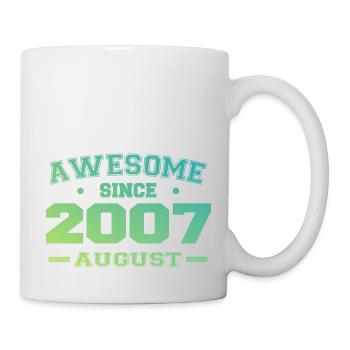 2007 August Year Birth Birthday August 2007 - Mug - white - Right