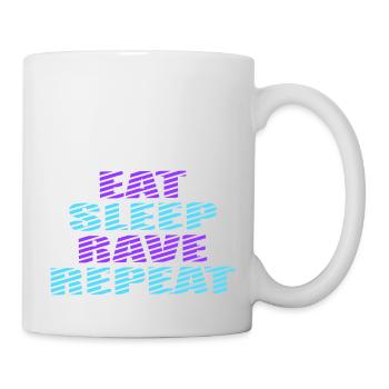 Manger dormir rave répéter nourriture sommeil corbeau disant - Mug blanc - blanc - Droite