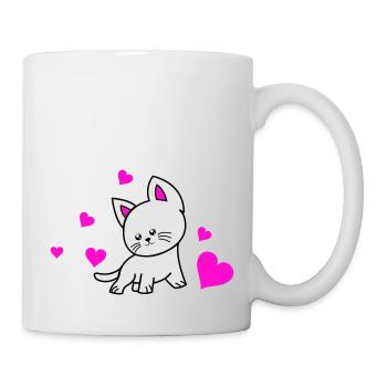 cat love 02 - Tasse - Weiß - Rechts