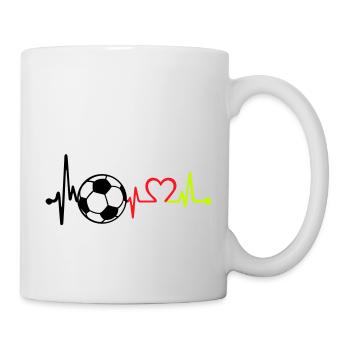 fußball love beat germany - Tasse - Weiß - Rechts