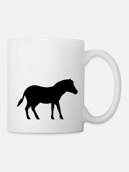 pferd pony - Tasse - Weiß