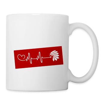Battement de cœur de la tête d’Indien - Mug blanc - blanc - Droite