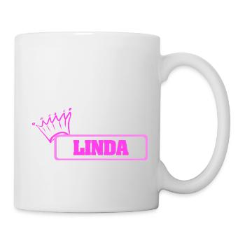 Linda als Krone - Tasse - Weiß - Rechts