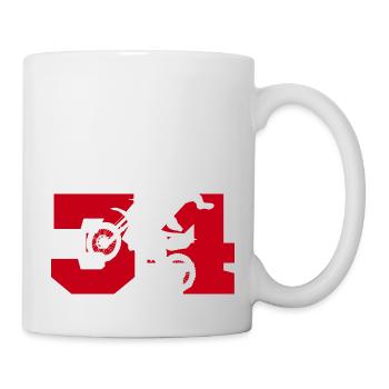 Moto 34 motard - Mug blanc - blanc - Droite