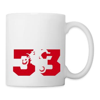 Moto 33 Biker - Tasse - Weiß - Rechts