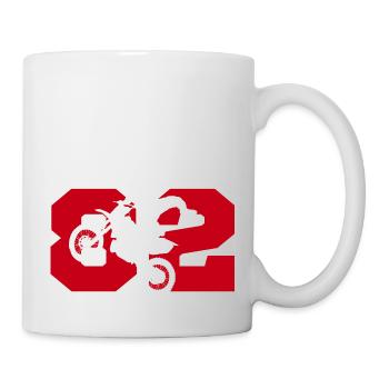 Moto 82 motard - Mug blanc - blanc - Droite