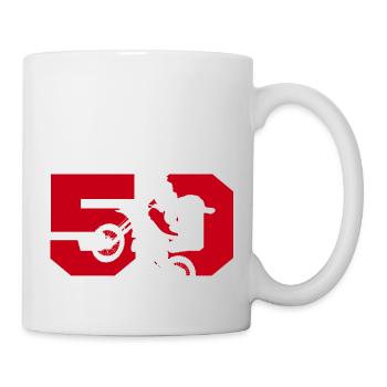 Moto 50 Biker - Tasse - Weiß - Rechts