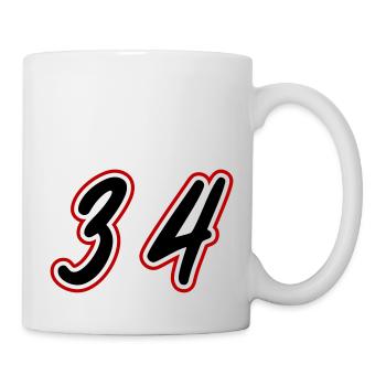 34 Symbole numérique - Mug blanc - blanc - Droite