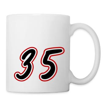 35 Symbole numérique - Mug blanc - blanc - Droite