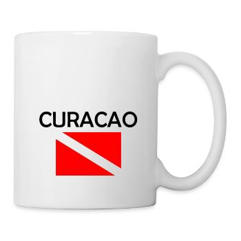 Curacao Diver Down Flag - Scuba - Diving - Tauchen - Tasse - Weiß - Rechts