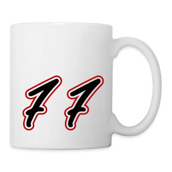 77 Zahl Symbol - Tasse - Weiß - Rechts