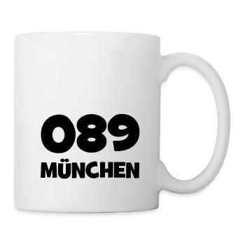 089 München Vorwahl Telefon telefonieren Bayern - Tasse - Weiß - Rechts