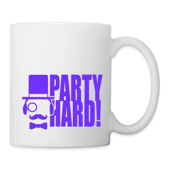 Fête Hard DJ Sir Monocle Chapeau Haut de forme Cool Gentleman - Mug blanc - blanc - Droite