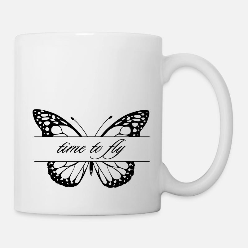 Butterfly timetofly - Mug - white