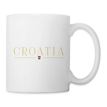 J’aime la Croatie, T-shirt design de style élégance - Mug blanc - blanc - Droite