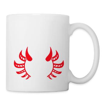 Heavy Metal Is My Life Hard Rock Horns Texte Logo - Mug blanc - blanc - Droite