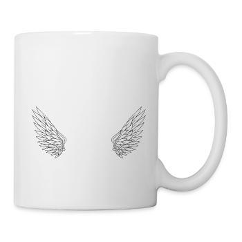 Nummer 28 Engel - Flügel zum 28. Geburtstag - Tasse - Weiß - Rechts