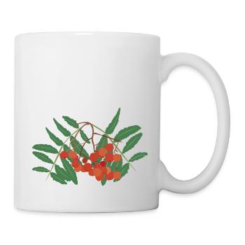 Baies de sorbier - Mug blanc - blanc - Droite