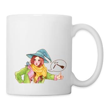 Hexe per Anhalter - Besen ist gebrochen! - Tasse - Weiß - Rechts