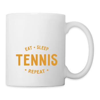 Manger dormir Tennis Répéter - Mug blanc - blanc - Droite