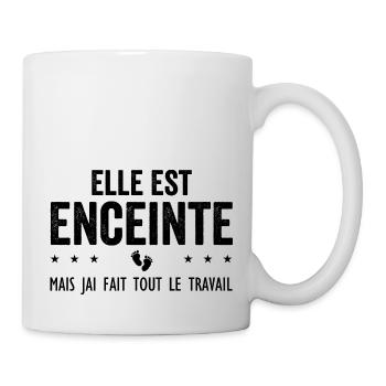 Pregnant Pregnancy Baby Parents-to-be - Mug - white - Right