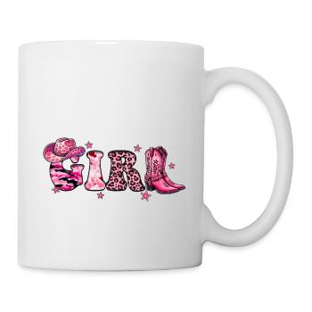 Cowboy Funny Women Hat Wild Western Rodeo Music - Mug - white - Right