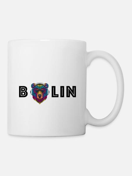 Berlin Bear with Headphones - Mug - white