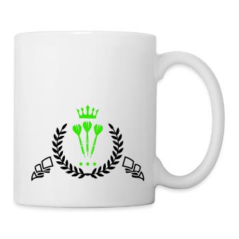 darts wappen - Tasse - Weiß - Rechts