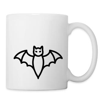 Contour de chauve-souris mystique pour Halloween - Mug blanc - blanc - Droite