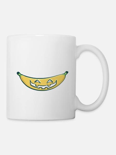 Halloween Banane (ohne Text) - Tasse - Weiß