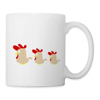 Poulets - Mug blanc - blanc - Droite