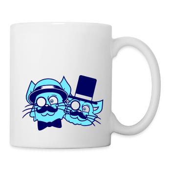 2 Sir Cats Mr. Cylinder Deux Monocle Team Rich - Mug blanc - blanc - Droite