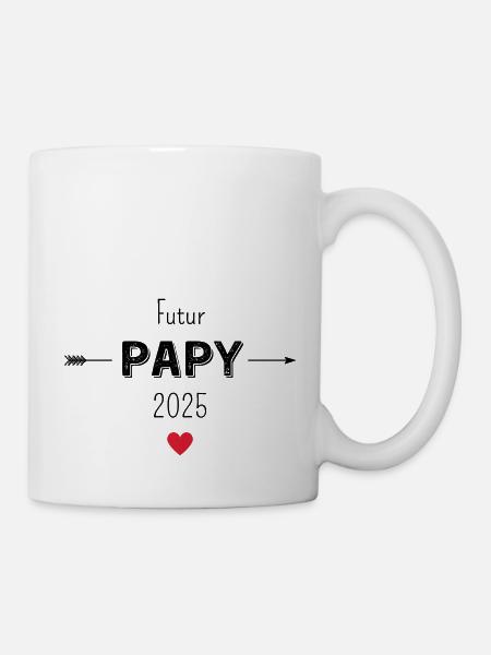 Futur papy 2025 - Mug blanc - blanc