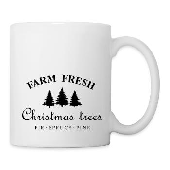 Sapins de Noël frais de la ferme - Mug blanc - blanc - Droite