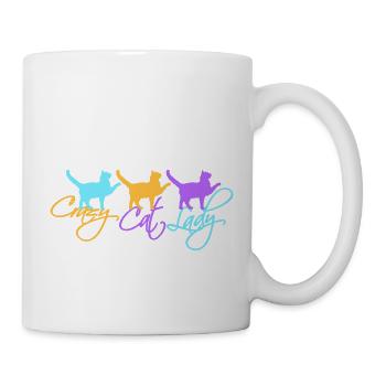 Chat fou Dame Texte Folle Femme Chats Amour - Mug blanc - blanc - Droite