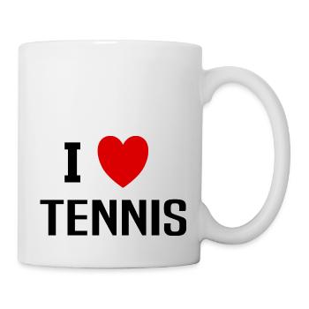 Ich liebe Tennis - Tasse - Weiß - Rechts