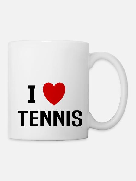 Ich liebe Tennis - Tasse - Weiß
