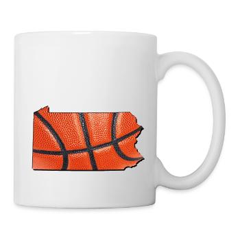 Basketball in the Pennsylvania State Map - Mug - white - Right