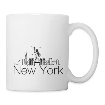 New York Skyline - Tasse - Weiß - Rechts